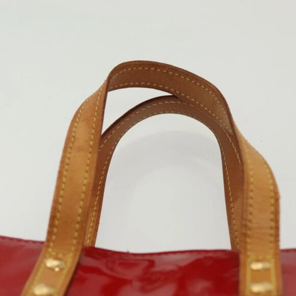 LOUIS VUITTON Monogram Vernis Reade PM Hand Bag Red Rouge M91088 LV Auth 137115 - Picture 9 of 16